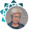 Testimonials woman with glasses portrait.